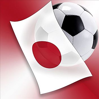 足球,日本,旗帜