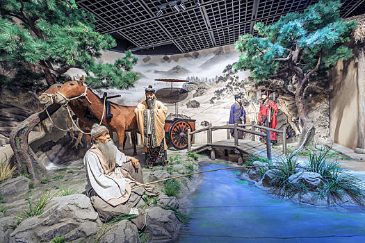 南京,中国科举博物馆君王访贤场景雕塑