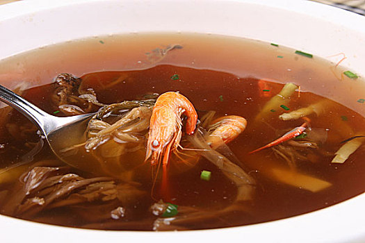 干菜头,扁尖河虾汤