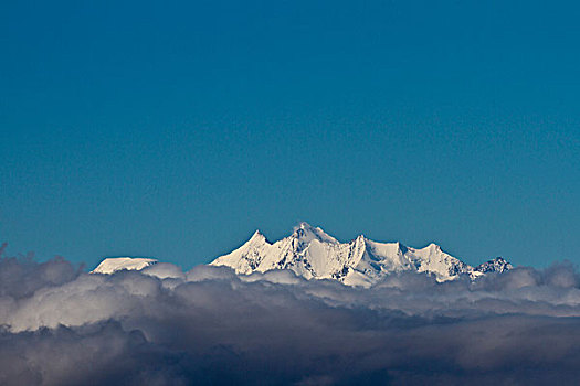 芬斯特瓦山,芬斯特腊尔霍恩峰,顶峰,山,左边,右边,伯尔尼州,瑞士,欧洲
