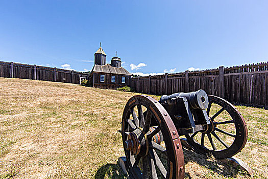 大炮,老,俄罗斯,堡垒,州立历史公园,靠近,加利福尼亚,美国