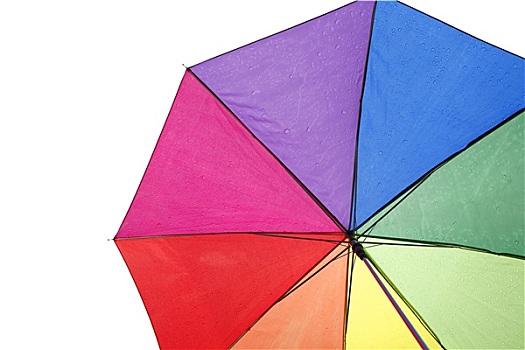 彩色,伞,雨滴