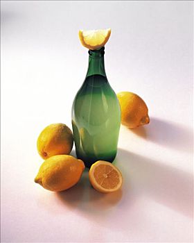瓶子,柠檬