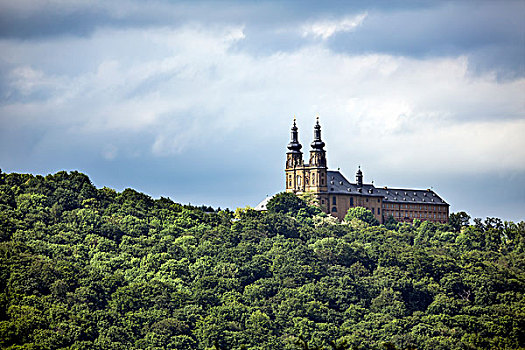 寺院,教堂,巴特施塔夫斯坦,上弗兰科尼亚,巴伐利亚,德国,欧洲