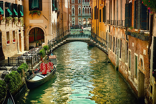 漂亮,威尼斯,街道