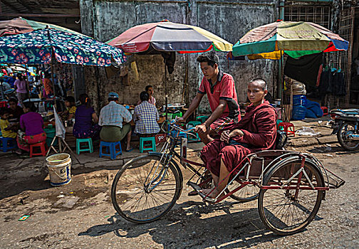 缅甸,仰光,城市,运输