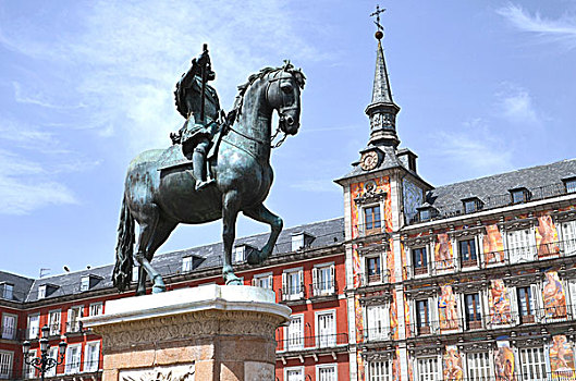 纪念建筑,国王,马约尔广场,马德里,西班牙