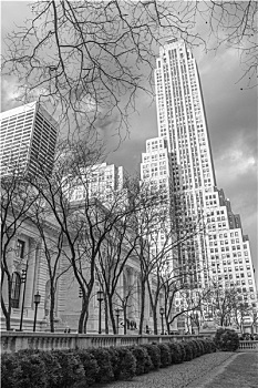 纽约公共图书馆,围绕,摩天大楼