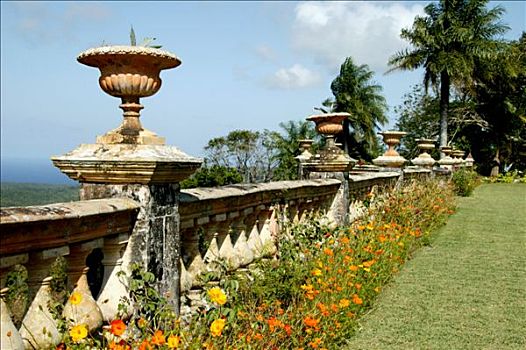 牙买加,栏杆,花园