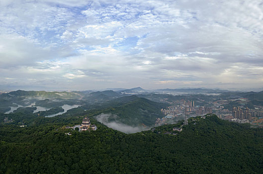 广东惠州高榜山景区航拍风光