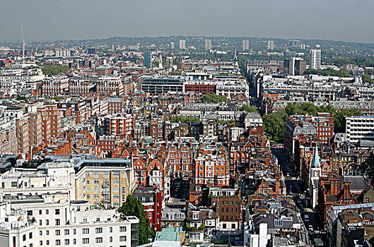 屋顶轮廓线,看,北方,汉普斯特德,伦敦,英国