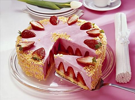 草莓奶油,蛋糕