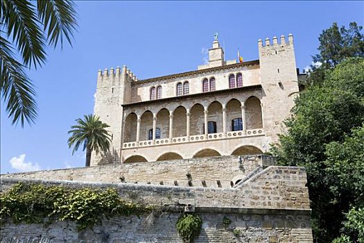 阿穆戴纳宫,靠近,大教堂,马略卡岛,巴利阿里群岛,西班牙