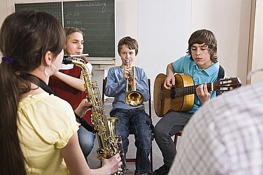 学生,音乐,班级