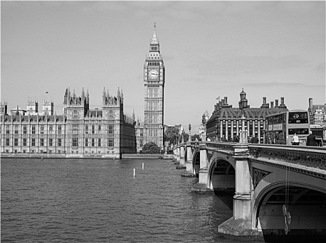 黑白,议会大厦,伦敦
