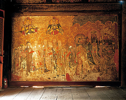 四川万佛阁中保存完好的明代壁画