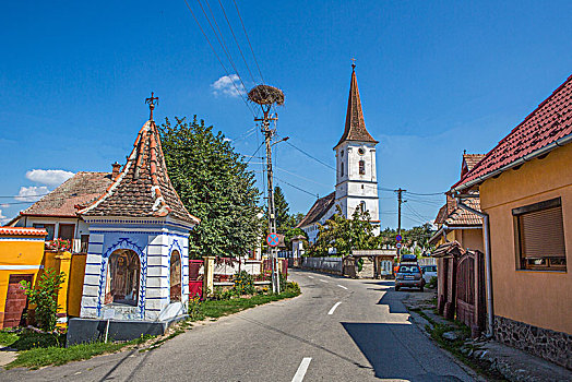 罗马尼亚,乡村,靠近,城市,教堂
