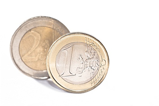 欧元硬币,上方,白人