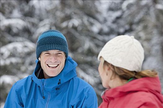 特写,伴侣,越野滑雪,不列颠哥伦比亚省,加拿大