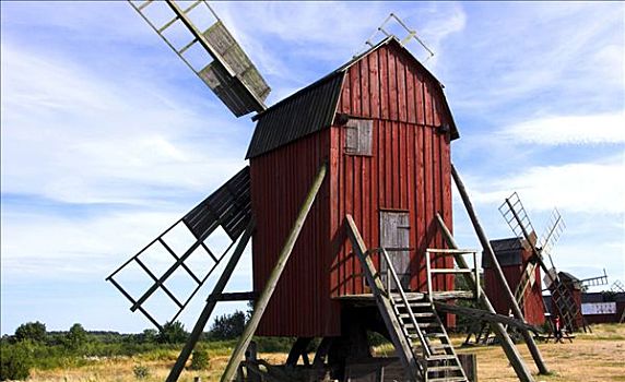 风车,岛屿,瑞典