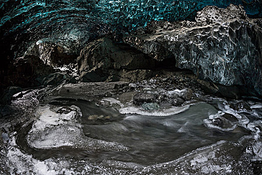 冰,洞穴,瓦特纳冰川,南方,区域,冰岛,欧洲
