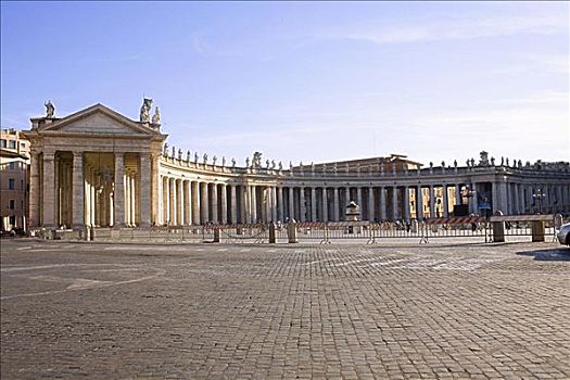 建筑,柱廊,梵蒂冈,罗马,意大利