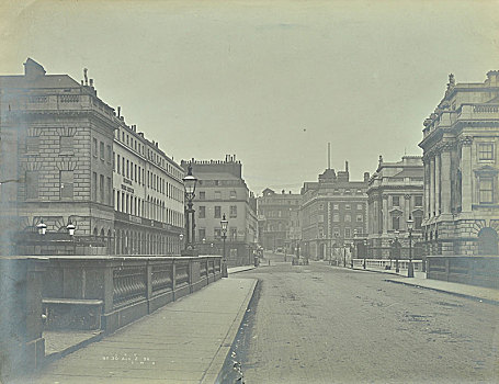 空,街道,兰卡斯特,地点,风景,滑铁卢桥,伦敦,1896年,艺术家,未知