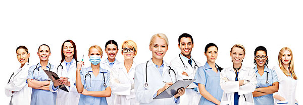 医药健康,概念,微笑,女性,博士,护理,听诊器