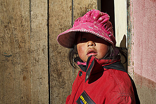 玻利维亚,山脉,女孩