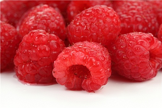 甜,树莓,隔绝,白色背景,背景
