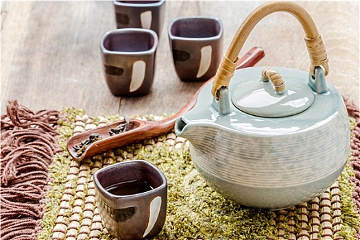 茶杯,茶壶,木质