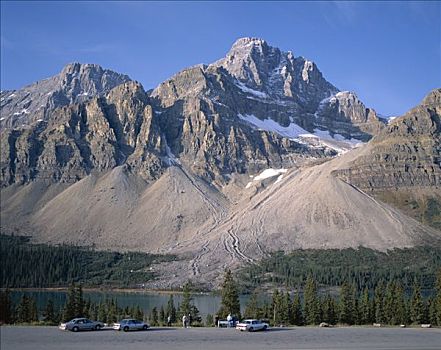 班芙国家公园,弓湖,班芙,落基山脉,艾伯塔省,加拿大
