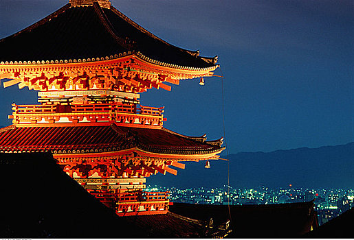 塔,清水寺,京都,日本