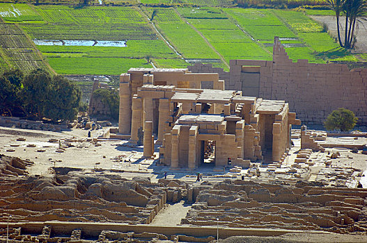 拉美西斯二世神殿,祭庙,法老,拉美西斯二世,底比斯,约旦河西岸,路克索神庙,埃及,非洲