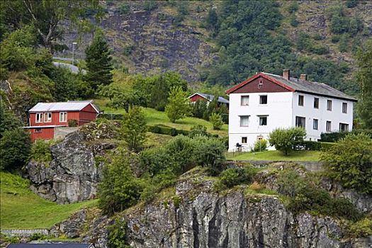 房子,乡村,挪威