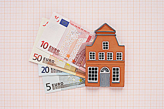 房子,欧元,绘图纸