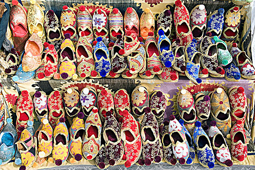 传统,鞋,大巴扎集市,伊斯坦布尔,土耳其