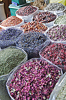 市场货摊,香料市场,迪拜