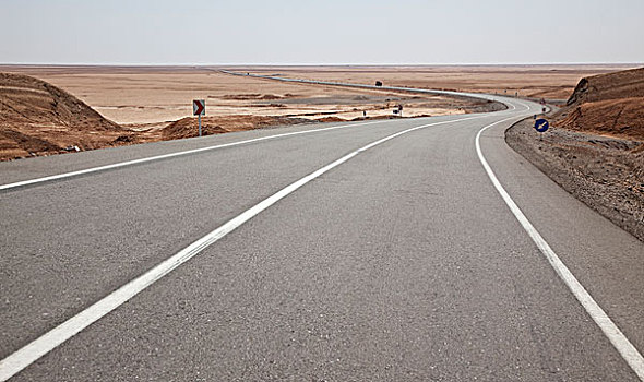 道路,荒芜,盐,省,伊朗,亚洲