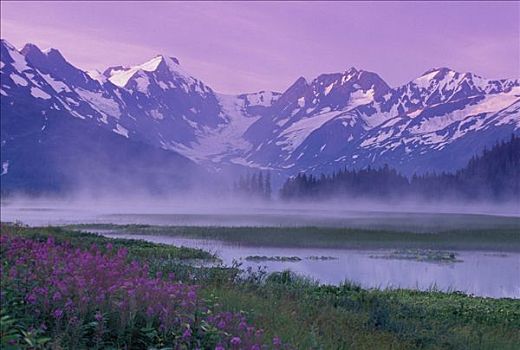 山谷,风景,黎明