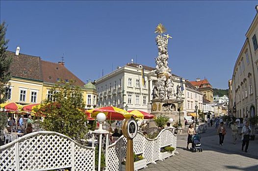 市政厅,广场,巴洛克,害虫,纪念建筑,后面,巴登,下奥地利州