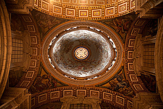 圆顶,大教堂,梵蒂冈城,罗马,拉齐奥,意大利,欧洲