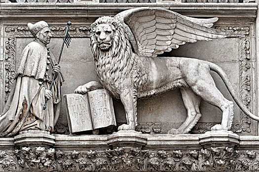 狮子,宫殿,威尼斯,威尼托,意大利,欧洲