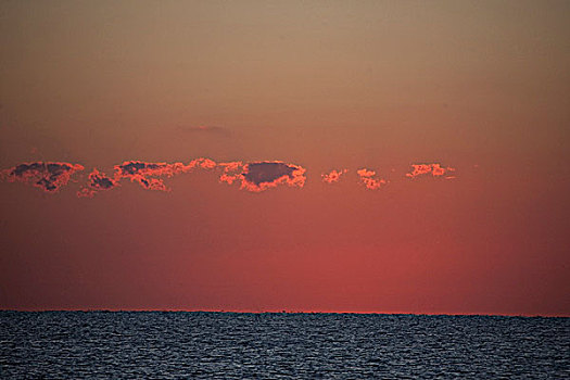全景,海洋,日落,迈阿密海滩,佛罗里达,美国