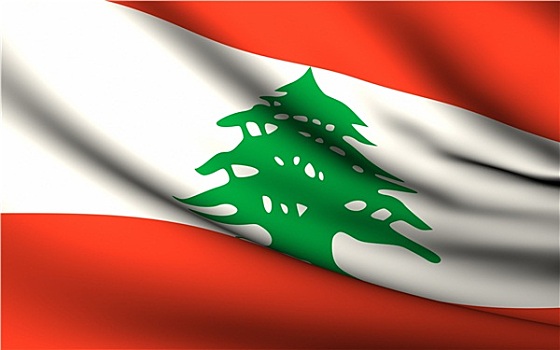 飞,旗帜,黎巴嫩,国家,收集