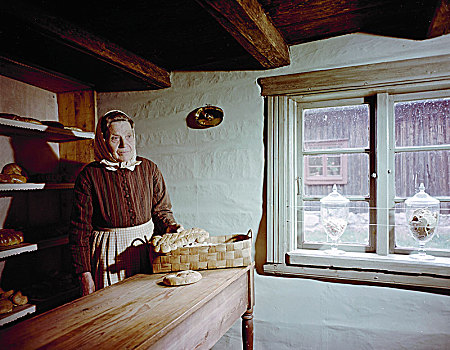 店,销售,面包,糕点,芬兰,60年代,艺术家
