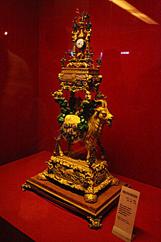 铜镀金羊驮玛瑙乐箱表,钟表馆,故宫,中国,北京,全景,地标,传统