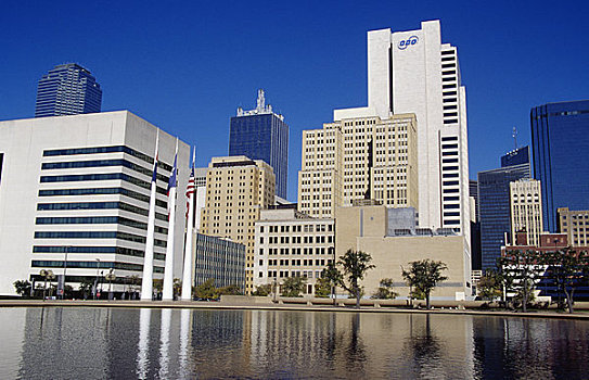 摩天大楼,城市,达拉斯,德克萨斯,美国