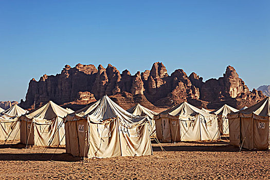 帐篷,露营,旅游,山,瓦地伦,约旦,亚洲