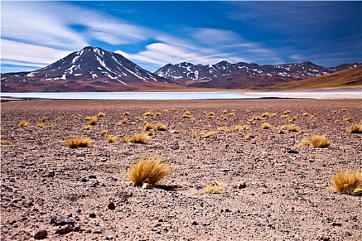 泻湖,火山,智利